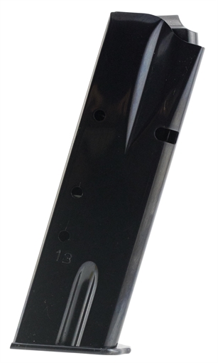 Picture of Mec-Gar Standard Blued Detachable 13rd 9mm Luger for Browning Hi-Power/Springfield SA-35 MGBRHP13B