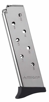 Picture of Mec-Gar Standard 8rd Detachable w/Finger Rest 380 ACP Fits Bersa Thunder Nickel Carbon Steel MGBT3808N