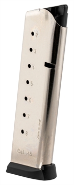 Picture of Mec-Gar Standard 8rd 45 ACP Fits 1911 Government Nickel Stainless Steel MGCG4508NPF