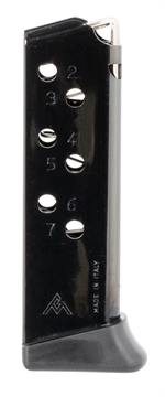Picture of Mec-Gar Standard 7rd Detachable w/Finger Rest 32 ACP Fits Walther PPK Blued Carbon Steel MGPPKS32FRB