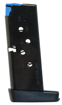 Picture of Mec-Gar USA Pistol Magazine, 380ACP, 6 Rounds, Fits 738TCP Pistols, Steel, Blued Finish MGPT7386B