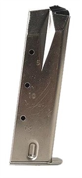 Picture of Mec-Gar Standard Nickel Detachable 15rd 9mm Luger for Ruger P95/P85/P89/P93/P94 MGRP8515N