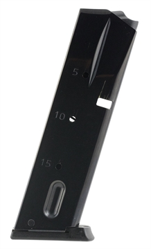 Picture of Mec-Gar Standard Blued Detachable 15rd 9mm Luger for S&W 659/5900/910/915 MGSW5915B