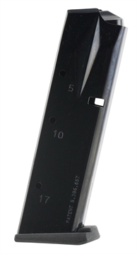 Picture of Mec-Gar USA Pistol Magazine, 9MM, 17 Rounds, Fits S&W 59/915 Pistols, Steel, Blued Finish MGSW5917B