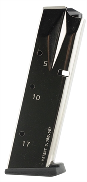 Picture of Mec-Gar S&W Nickel 17rd 9mm Luger for S&W 5900 Series/910/915/659 MGSW5917N