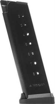 Picture of Mec-Gar Standard 8rd Detachable w/Match Grade Floor Plate 45 ACP Fits 1911 Government Blued w/Anti-Friction Coating Carbon Steel MGCG4508MATCH