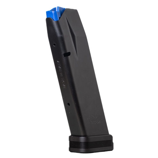 Picture of Mec-Gar Standard 19rd Extended 9mm Luger Fits CZ75B/CZ Shadow 2/CZ 75 SP-01/CZ Shadow/CZ 85B Blued w/Anti-Friction Coating Carbon Steel MGCZ7519M