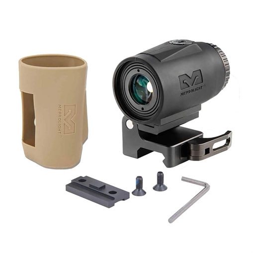 Picture of Meprolight MMX4, Magnifier, 4X Power, 24mm Objective, Flip To Side QD Mount, Fits Picatinny, Black 8016000200 8016000100