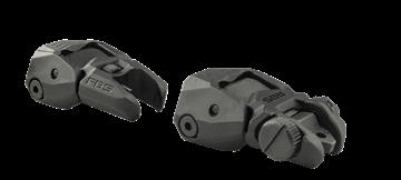 Picture of Meprolight Mepro FRBS - Self Illuminated Flip Polymer Black Back-up Rifle Sights 4 Dot Rear/Green Hyper Bright Front 403240