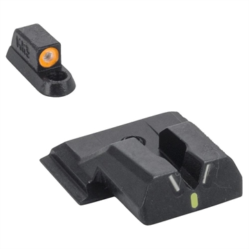 Picture of Meprolight Hyper Bright V-Sight Fixed Pistol Set for S&W M&P Shield Green with Orange Front 417753131