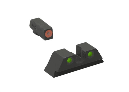 Picture of Meprolight USA Hyper-Bright Green Tritium Orange Outline Front Sight-Green Tritium Black Outline Rear Sight CZ P-10 (Non-Optics Ready) 477863131