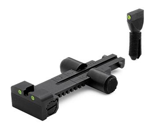 Picture of Meprolight USA Tru-Dot Self Illuminated AK/AKM Sight Black 3-Dot Green Front & Rear Sight Set for AK/AKM 1331153101