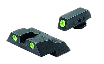 Picture of Meprolight USA Tru-Dot Sight Set Green Tritium Front & Rear, Compatible w/Glock 26/27, Post/Dovetail Mount 102263101