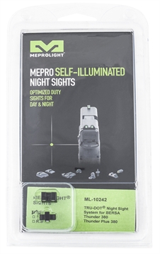Picture of Meprolight USA Tru-Dot Green Tritium White Outline Front Sight-Green Tritium White Outline Rear Sight Bersa Thunder 380 102423101