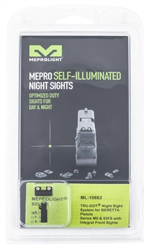 Picture of Meprolight USA Tru-Dot Green Tritium White Outline Front Sight-Green Tritium White Outline Rear Sight Beretta M9/M92 106623101