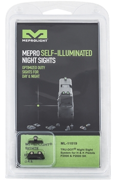 Picture of Meprolight USA Tru-Dot Green Tritium White Outline Front Sight-Green Tritium White Outline Rear Sight H&K P2000/P2000 SK 115193101