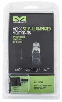 Picture of Meprolight USA Tru-Dot Green Tritium White Outline Front Sight-Green Tritium White Outline Rear Sight Smith & Wesson SIGMA/SDVE 127403101