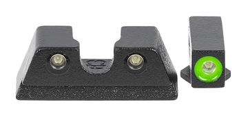 Picture of Meprolight USA Hyper-Bright Green Tritium Green Outline Front Sight-Green Tritium Black Outline Rear Sight Glock 42/43 402203111
