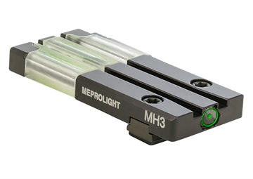 Picture of Meprolight USA FT Bullseye Rear Sight Green/Tritium Fiber Optic, Black Frame, Compatible w/ Glock Gen 1-5 (Except MOS), Dovetail Mount 631023108