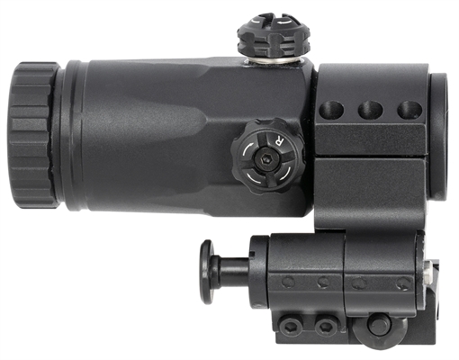 Picture of Meprolight USA MX3-F Magnifier Black 3 x 1.06" Push Button Flip to Side 8014000400