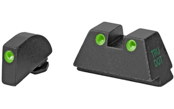 Picture of Meprolight Tru-Dot Night Sight Set - Glock 9mm .357 Sig 40 S&W .45 GAP Fixed Set TD Suppressor Height Green/Green 102243191
