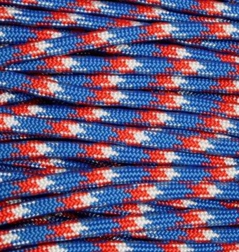Picture of Mero 550 Paracord - 100' 550 lb Red/White/Blue Camo 013