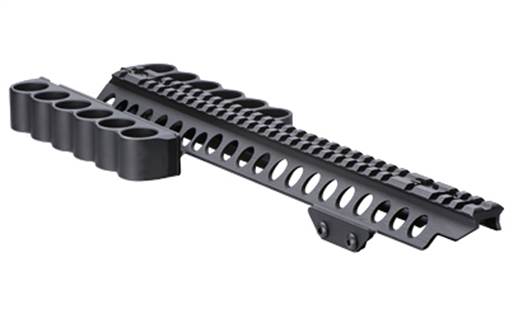 Picture of Mesa Tactical 6-Shell, Both Sides, Side Saddle, 12 Gauge, SureShell Saddle with Rail 13", Fits Kel-Tec KSG, Black 93000