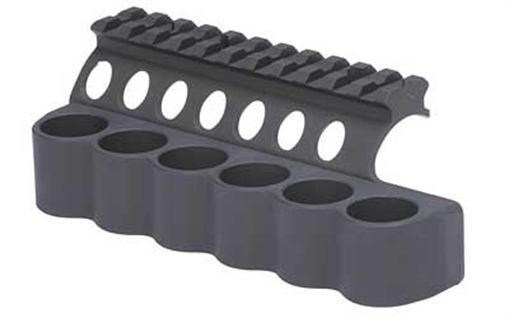 Picture of Mesa Tactical 6-Shell Side Saddle, 12 Gauge, Fits Benelli M2, On-gun shotshell carriers, Black Finish 91220