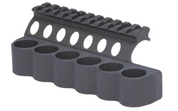 Picture of Mesa Tactical 6-Shell Side Saddle, 12 Gauge, Fits Benelli M2, On-gun shotshell carriers, Black Finish 91220