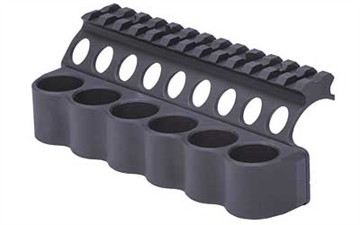 Picture of Mesa Tactical 6-Shell Side Saddle, 12 Gauge, Fits Benelli M4, On-gun shotshell carriers, Black Finish 90880