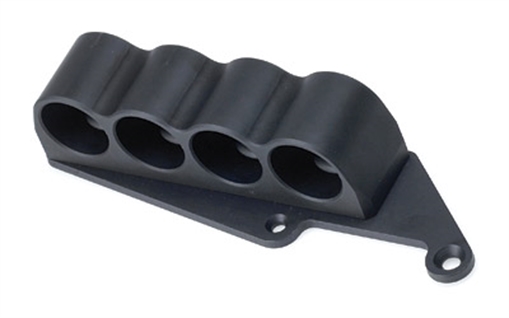 Picture of Mesa Tactical 4-Shell Left Side Saddle, 12 Gauge, Rugged, Reliable On-gun Shotshell Carriers, Fits Remington 870, Black 90320