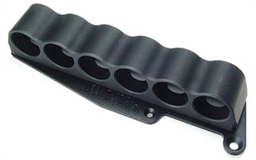 Picture of Mesa Tactical 6-Shell Side Saddle, 12 Gauge, Rugged, Reliable On-gun Shotshell Carriers, Fits Remington 870, Black 90210
