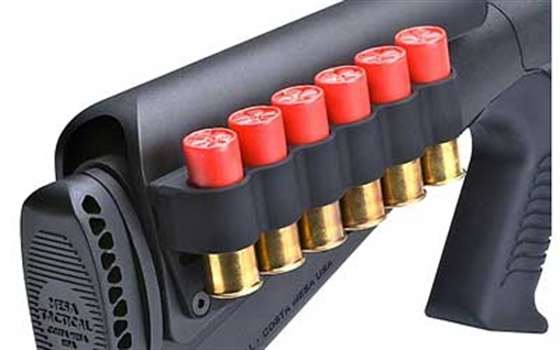 Picture of Mesa Tactical 6-Shell Side Saddle, 12 Gauge, Fits Urbino Riser, On-gun shotshell carriers, Black Finish 90150