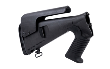 Picture of Mesa Tactical Urbino Pistol Grip Stock, Fits Benelli M1/M2/M3 12 Gauge, 12.5" Length of Pull, Matte Finish, Black, Includes Limbsaver Recoil Pad and Adjustable Cheek Riser 91510