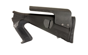 Picture of Mesa Tactical Urbino Tactical Stock, Fits Remington 870 12 Gauge, Fixed Length, Fits with a Tactical Length of Pull, Riser, Limbsaver, Black 91550