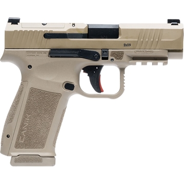 Picture of CANIK METE MC9LS, Semi-automatic, Striker Fired, Polymer Frame Pistol, Compact, 9MM, 3.64" Barrel, Cerakote Finish, Flat Dark Earth, Optic Ready, White Dot Front Sight, Blackout Rear Sight, 2 Magazines, 17 Rounds HG7883D-N HG7883DN