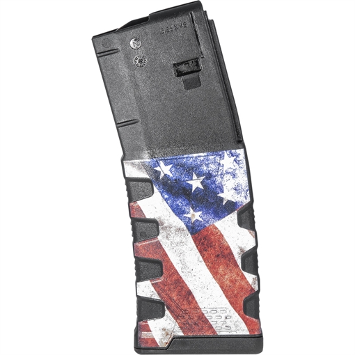 Picture of Mission First Tactical Extreme Duty 30rd 223 Rem/5.56x45mm Fits AR-15/M4 Black w/American Flag M1 Polymer EXDPM556AFM1