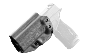 Picture of Mission First Tactical Hybrid Holster, Inside Waistband Holster, Ambidextrous, Fits Sig P365 X-Macro, Kydex with Leather Shell, Includes 1.5" Belt Attachment, Black H3-SIG-6-BLK2