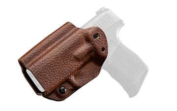 Picture of Mission First Tactical Hybrid Holster, Inside Waistband Holster, Ambidextrous, Fits Sig P365, Kydex with Leather Shell, Includes 1.5" Belt Attachment, Brown H3-SIG-1-BR1