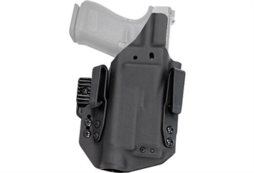 Picture of Mission First Tactical Pro Holster, Inside Waistband Holster, Ambidextrous, Fits Glock 19 with Streamlight TLR 1, Kydex, Includes 1.5" Belt Attachment, Black H5-GL-1 -WL-1