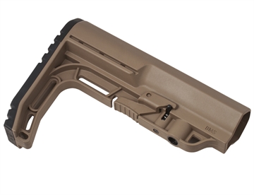 Picture of Mission First Tactical Battlelink Minimalist Stock Collapsible Scorched Dark Earth Synthetic for AR-15, M16, M4 with Commercial Tube (Tube Not Included) BMSSDE