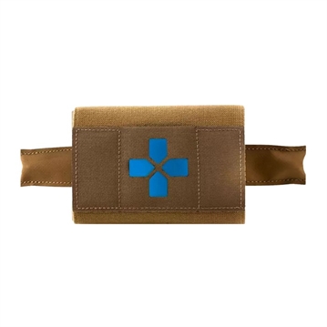 Picture of Blue Force Gear Micro Trauma Kit NOW! MOLLE Mounted Helium Whisper Essentials Supplies Coyote Brown -CB HW-TKN-MTKN-ESS