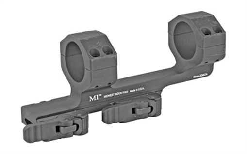 Picture of Midwest Industries QD Scope Mount, 30mm, 20 MOA Elevation, Aluminum, Black Anodized Finish MI-QD30SM-20MOA