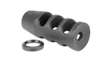 Picture of Midwest Industries Muzzle Brake Black Phosphate Steel with 1/2"-28 tpi Threads for 223 Rem, 5.56x45mm NATO AR-Platform MIARMB1