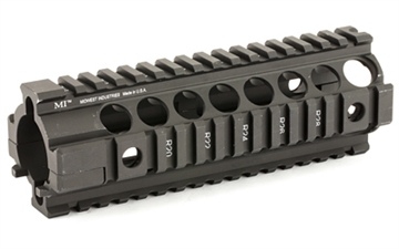 Picture of Midwest Industries Carbine Length Generation 2 Two Piece Drop-In-Handguard, Fits AR-15 Rifles, 4-Rail Handguard, Built-In QD Points, 7", Black MCTAR-20G2