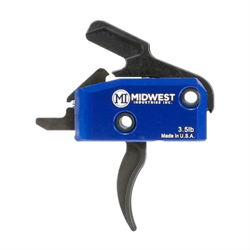 Picture of Midwest Industries Drop In Trigger for AR-15 Curved 3.5lb with Anti Walk Pins Black MI-TRIGGER-C