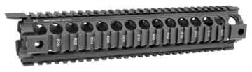 Picture of Midwest Industries Rifle Length Generation 2 Two Piece Drop-In-Handguard, Fits AR-15 Rifles, 4-Rail Handguard, Built-In QD Points, 12", Black MCTAR-19G2