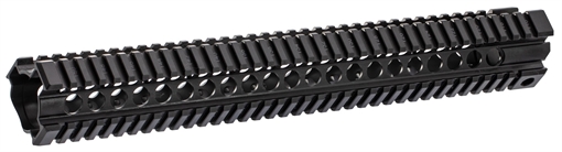 Picture of Midwest Industries Combat Rail T-Series, Free Float Handguard, 15" Length, Quad Rail, Includes Barrel Nut and Wrench, Fits AR-15, Black Anodized Finish MI-CRT15 MICRT15