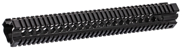 Picture of Midwest Industries Combat Rail T-Series, Free Float Handguard, 15" Length, Quad Rail, Includes Barrel Nut and Wrench, Fits AR-15, Black Anodized Finish MI-CRT15 MICRT15