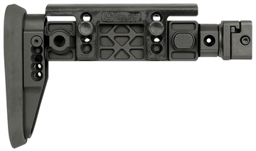 Picture of Midwest Industries Alpha Folding Stock Black Synthetic Side Folding Stock with Adjustable Cheekrest, Compatible w/ 1913 Picatinny Rail Adapter for AK-Platform MIAKALPHAFS